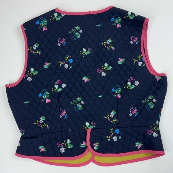 NWT Batsheva Bell Button Quilted Shell Love Letters Vest Womens Size 12 - Picture 15 of 16